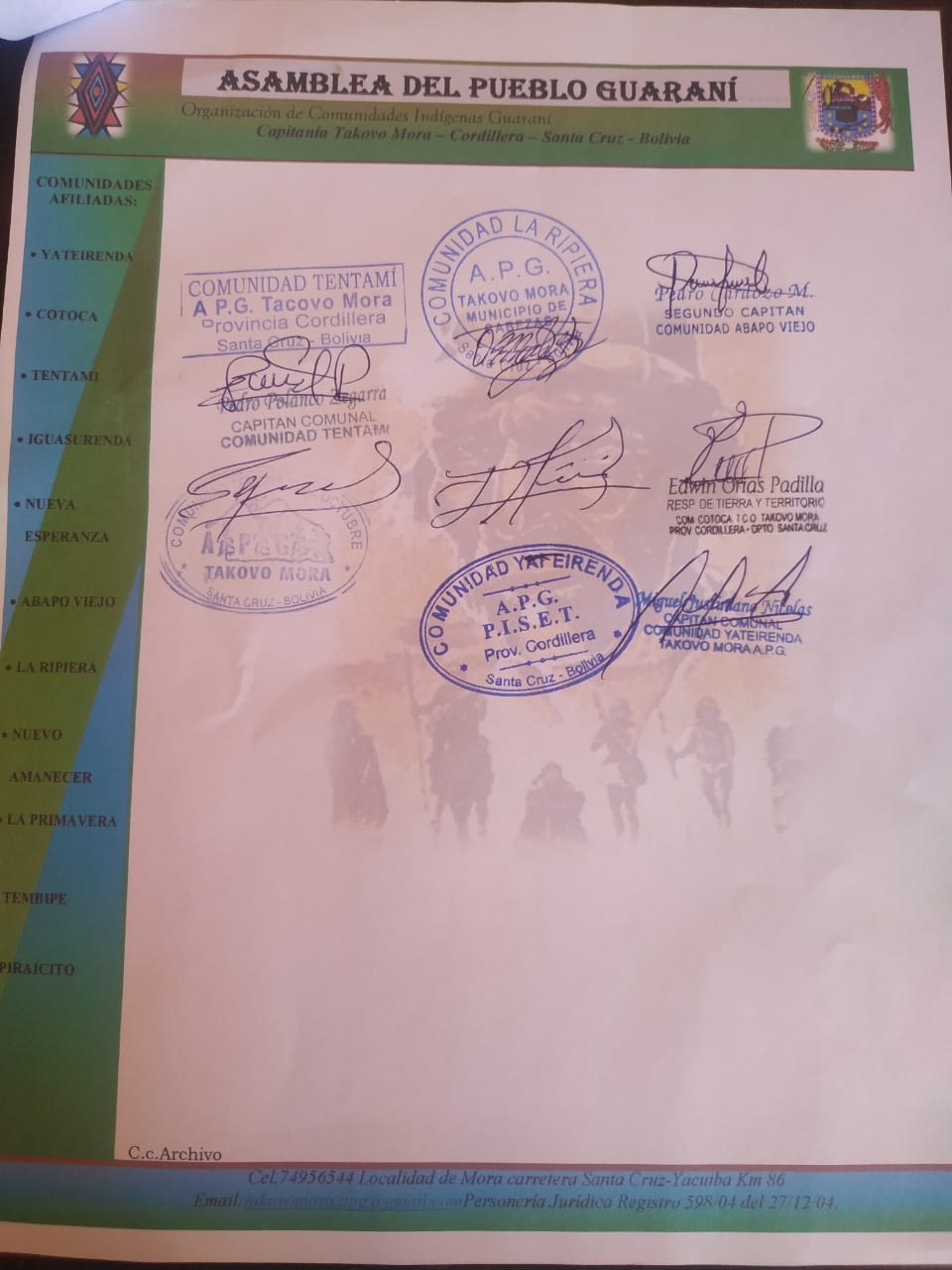 4 PronunciamientoAsamblea Pueblo Guarani2