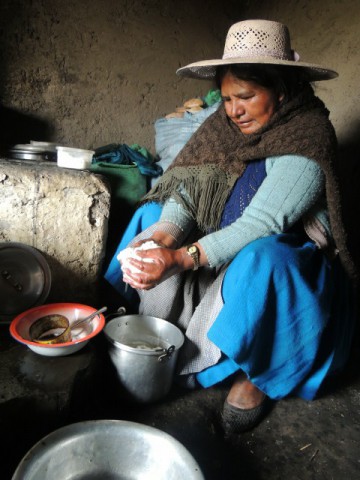 7 queso Prensando cuajada
