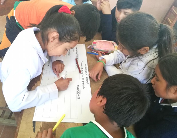 UE Niños identificando problemas del agua