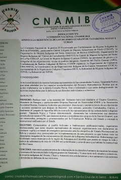 MUJERES EN DEFENSA DE SU TERRITORIO
