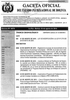 Seguridad Alimentaria: Los 12 decretos supremos promulgados en Ch’allapata PDF: