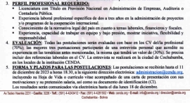 CENDA: CONVOCATORIA PARA PERSONAL ADMINISTRATIVO