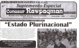 Suplemento Especial de la Revista Conosur Ñawpaqman 119