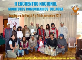 II Encuentro Nacional de Monitores Comunitarios de la Calidad del Agua “Buscando alianzas, para sanar el agua”