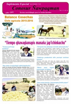 Balance Cosechas ciclo 2015-2016