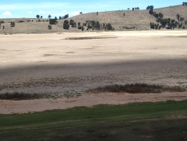 Municipio Vacas: Laguna Junt’utuyu ch’akipun, kunanqa kay jina q’ara pampa kachkan